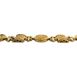 14k Yellow Gold 19.6g Solid Vintage 12mm Fancy Link Bracelet 7.5"