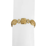 14k Yellow Gold 19.6g Solid Vintage 12mm Fancy Link Bracelet 7.5"