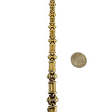 14k Yellow Gold 13.5g Ladies 11mm Fancy Link Bracelet Italy 7"