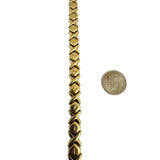 14k Yellow Gold 13g Ladies Vintage 9mm Hugs and Kisses XO Link Bracelet 7"