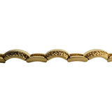 14k Yellow Gold 31.2g Solid Heavy 6.5mm Fancy Bar Link Bracelet 8"