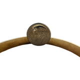 14k Yellow Gold 21.5g Solid Heavy Hammered Straight Edge Bangle Bracelet 7.75"