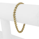 14k Yellow Gold 7.9g Ladies Beveled 5mm Rolo Link Bracelet 7"