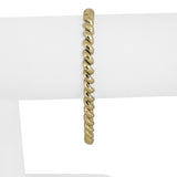 14k Yellow Gold 7.9g Ladies Beveled 5mm Rolo Link Bracelet 7"