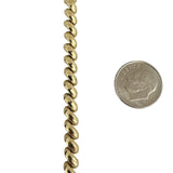 14k Yellow Gold 7.9g Ladies Beveled 5mm Rolo Link Bracelet 7"