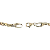 14k Yellow White and Rose Gold 7.9g XO Hugs and Kisses Link Bracelet 7.25"