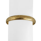 14k Yellow Gold 9.8g Vintage 8mm Floral Bangle Bracelet 6.75"