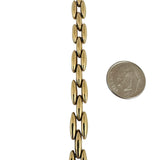 14k Yellow Gold 23.3g Vintage Polished 7.5mm Panther Link Necklace Italy 17.5"