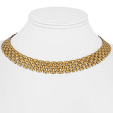 14k Yellow Gold 42.8g Vintage Heavy 12.5mm Panther Link Necklace Italy 16"