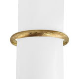14k Yellow Gold 7.2g Vintage Satin Finish 6.5mm Floral Bangle Bracelet 7"