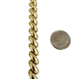14k Yellow Gold 20.3g Ladies Polished 8mm San Marco Link Bracelet Italy 7"