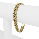 14k Yellow Gold 13.7g Vintage Polished 9mm Panther Link Bracelet Italy 7"
