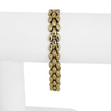 14k Yellow Gold 13.7g Vintage Polished 9mm Panther Link Bracelet Italy 7"