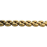 14k Yellow Gold 13.7g Vintage Polished 9mm Panther Link Bracelet Italy 7"