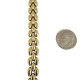 14k Yellow Gold 13.7g Vintage Polished 9mm Panther Link Bracelet Italy 7"