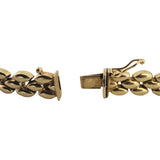 14k Yellow Gold 13.7g Vintage Polished 9mm Panther Link Bracelet Italy 7"