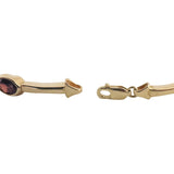 14k Yellow Gold 10.7g Oval Cut Bezel Set Multi Gemstone Bar Link Bracelet 6.5"