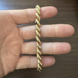 14k Yellow Gold 18.2g Ladies Polished 8.5mm San Marco Link Bracelet Italy 7"