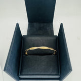 David Yurman 18k Yellow Gold and Diamond Infinity Bangle Bracelet 6.5"