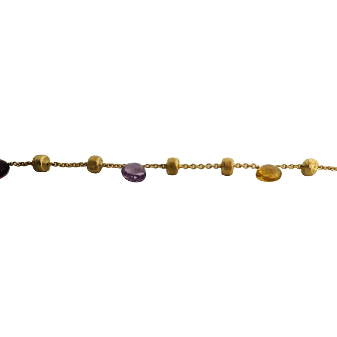 Marco Bicego Paradise 18k Yellow Gold and Multi Gemstone Long Necklace 46"