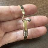 14k Yellow Gold 17.4g Solid Flex Hook Bangle Bracelet 7"