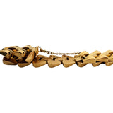 French 18k Rose Gold 32.6g Vintage Ladies 18mm Tank Link Bracelet 7"