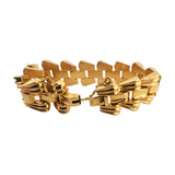 French 18k Rose Gold 32.6g Vintage Ladies 18mm Tank Link Bracelet 7"