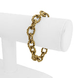 14k Yellow Gold 9.3g Ladies Vintage 10mm Spiral Cable Link Bracelet Italy 6.75"