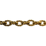 14k Yellow Gold 9.3g Ladies Vintage 10mm Spiral Cable Link Bracelet Italy 6.75"