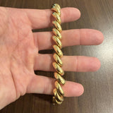 18k Yellow Gold 37.4g Heavy Thick 12mm San Marco Link Bracelet 7.5"
