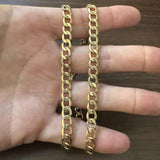 10k Yellow Gold 11.4g Hollow Light 7mm Curb Link Chain Necklace Italy 22"