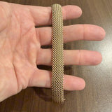 14k Yellow Gold 37g Heavy Solid Vintage 12.5mm Mesh Link Bracelet 7.25"