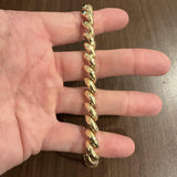 14k Yellow Gold 18.7g Faceted Ladies 9.5mm San Marco Link Bracelet 7"