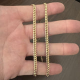 18k Yellow Gold 31.4g Solid Heavy 4mm Cuban Link Chain Necklace Italy 20"
