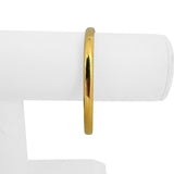 18k Yellow Gold 8.8g Ladies Polished 5mm Squared Bangle Bracelet Italy 6.75"