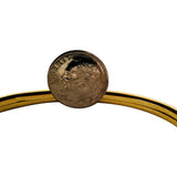 18k Yellow Gold 8.8g Ladies Polished 5mm Squared Bangle Bracelet Italy 6.75"