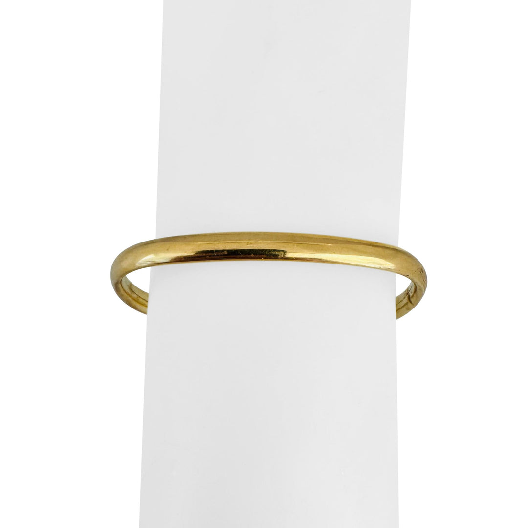 18k Yellow Gold 8.8g Ladies Polished 5mm Squared Bangle Bracelet Italy 6.75"
