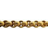 18k Two Tone Gold 55g Thick Hollow Panther Clasp Greek Key Necklace Italy 20"