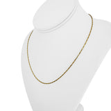 18k Yellow Gold 5.3g Thin 1.5mm Twisted Bar Link Chain Necklace Italy 18"