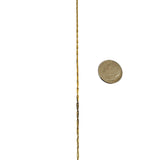 18k Yellow Gold 5.3g Thin 1.5mm Twisted Bar Link Chain Necklace Italy 18"