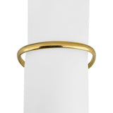 18k Yellow Gold 8g Ladies Polished 5mm Squared Bangle Bracelet Italy 6.75"