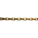 18k Yellow and White Gold 24.3g Solid Heavy Elongated Box Link Bracelet Italy 8"