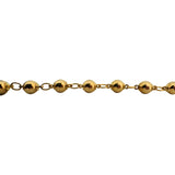 18k Yellow Gold 6g Ladies Vintage Ball Bead Link Bracelet Italy 7.25"