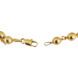 18k Yellow Gold 6g Ladies Vintage Ball Bead Link Bracelet Italy 7.25"