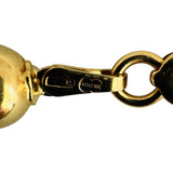 18k Yellow Gold 6g Ladies Vintage Ball Bead Link Bracelet Italy 7.25"