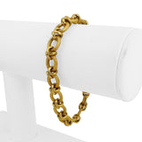 18k Yellow Gold 8.9g Ladies Vintage 8mm Fancy Oval Link Bracelet 7"