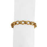 18k Yellow Gold 8.9g Ladies Vintage 8mm Fancy Oval Link Bracelet 7"
