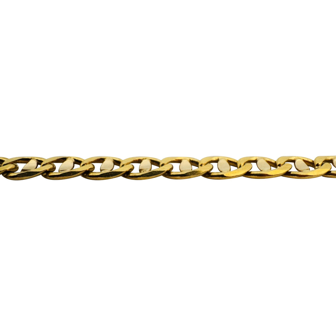 18k Yellow Gold 48.3g Solid Heavy 6.5mm Mariner Link Chain Necklace Italy 25"