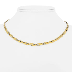 18k Yellow Gold 6.9g Ladies Vintage 3.5mm Flat Open Link Necklace Italy 16"