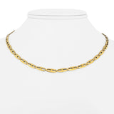 18k Yellow Gold 6.9g Ladies Vintage 3.5mm Flat Open Link Necklace Italy 16"